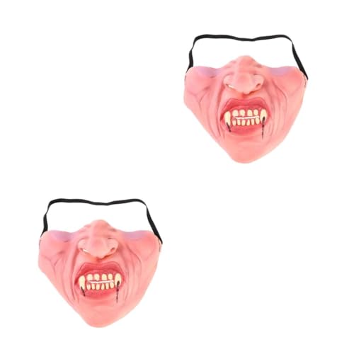 Beavorty 2 Stück Halbgesichtsmaske Gruselige Halloween Zombie Cosplay Party Kostüm Zubehör für Halloween Fest Beavorty 2 Stück Halbgesichtsmaske Gruselige Halloween Zombie Cosplay Party Kostüm Zubehör für Halloween Fest von Beavorty