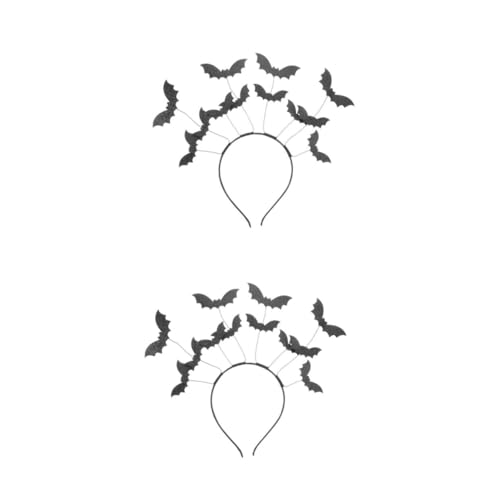 Beavorty 2 Stück Halloween Haarreif Fledermaus Design Leicht und Rutschfest Bequemes Material für Erwachsene Einzigartiges Bat Kostüm Accessoire für Party Bühne und Karneval von Beavorty