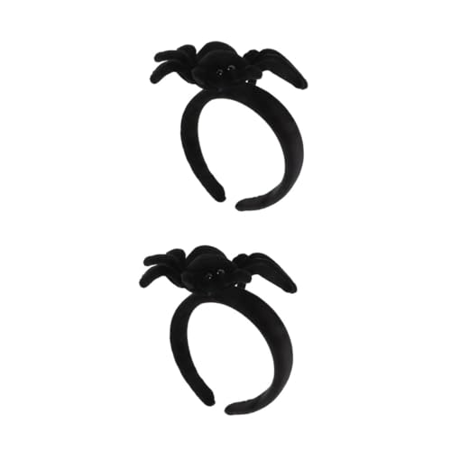 Beavorty 2 Stück Halloween Haarreif Plüsch Spinnenkopfband Langlebig Gruselig Halloween Kostüm Zubehör für Party Karneval Cosplay Requisiten von Beavorty