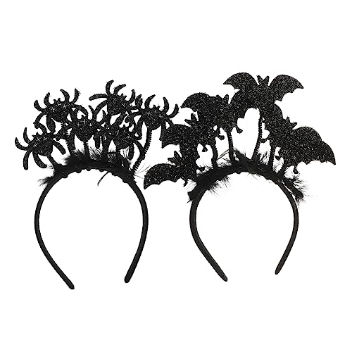 Beavorty 2 Stück Halloween Haarreif Teilig Spinnen und Fledermaus Kopfschmuck für Party Cosplay Lustige und Gruselige Halloween Accessoires für Damen Beavorty 2 Stück Halloween Haarreif Teilig Spinnen und Fledermaus Kopfschmuck für Party Cosplay Lustige und Gruselige Halloween Accessoires für Damen von Beavorty