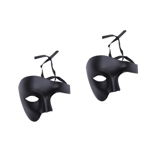 Beavorty 2 Stück Halloween Schwarze Einäugige Halbgesichts Maske Hochwertigem Abs mit Feiner Verzierung und Retro Masquerade Stil Unisex Komfortabel für Karneval Cosplay und Maskenbälle Beavorty 2 Stück Halloween Schwarze Einäugige Halbgesichts Maske Hochwertigem Abs mit Feiner Verzierung und Retro Masquerade Stil Unisex Komfortabel für Karneval Cosplay und Maskenbälle von Beavorty