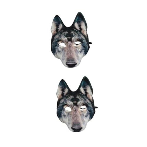 Beavorty 2 Stück Realistische Wolf Maske für Erwachsene mit Verstellbarem Kopfband Gruselige Tiermaske für Halloween Kostüm Atmungsaktive Werwolf Verkleidung für Halloween Partys und Beavorty 2 Stück Realistische Wolf Maske für Erwachsene mit Verstellbarem Kopfband Gruselige Tiermaske für Halloween Kostüm Atmungsaktive Werwolf Verkleidung für Halloween Partys und von Beavorty