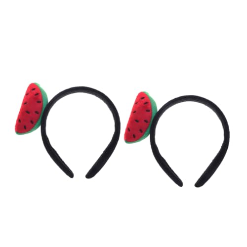 Beavorty 2 Stück Simuliertes Fruchtstirnband Wassermelonen-stirnbänder Wassermelonenzubehör Obststirnband Wassermelonenkostüm Für Rot Stoff von Beavorty