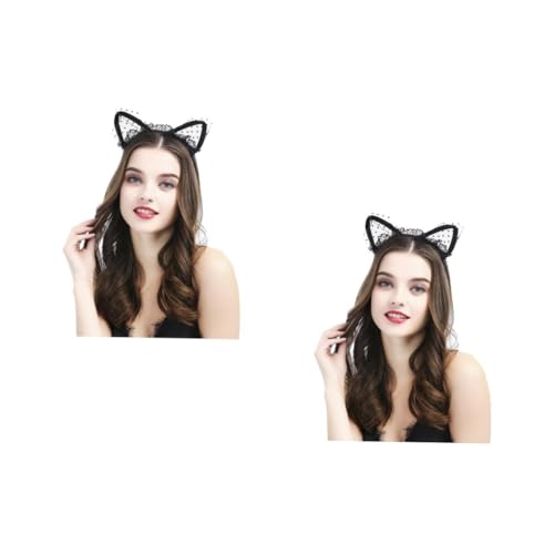 Beavorty 2 Stück Stirnband mit Katzenohren kopfschmuck Halloween -Kostüm Cosplay-Stirnband Halloween-Kopf-Requisite Katzenohren Schwarz Beavorty 2 Stück Stirnband mit Katzenohren kopfschmuck Halloween -Kostüm Cosplay-Stirnband Halloween-Kopf-Requisite Katzenohren Schwarz von Beavorty