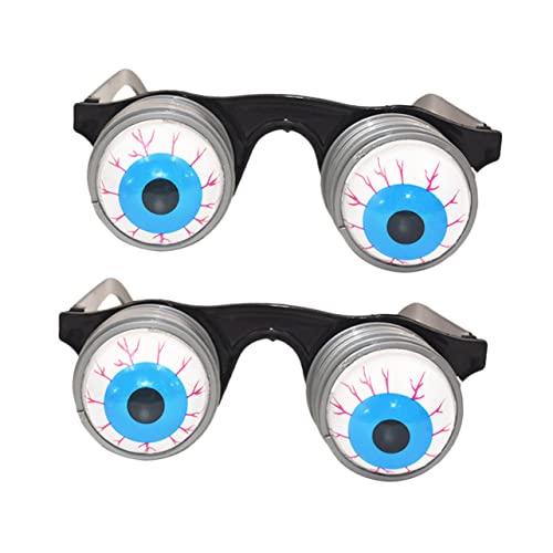 Beavorty 2 Stück Teiliges Elastische Augenball Brille Gruselige Partybrille mit Realistischem Design als Kostüm Accessoire für Halloween und Maskenpartys Handlich und Leicht Tragbar von Beavorty