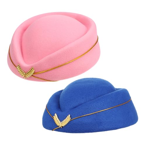 Beavorty 2 Stück Teiliges Flight Attendant Damen Beret aus Polyester Atmungsaktive Stewardess Hüte Bequemes Kostümzubehör für Bühne Theater und Mottopartys Beavorty 2 Stück Teiliges Flight Attendant Damen Beret aus Polyester Atmungsaktive Stewardess Hüte Bequemes Kostümzubehör für Bühne Theater und Mottopartys von Beavorty