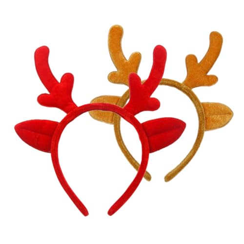 Beavorty 2 Stück Teiliges Weihnachts Haarband Plüsch Rentier Geweih Haarreifen in Gelb und Rot Weiches Leichtes Haarschmuck Zubehör für Festliche Partys Karneval und Kostümfeiern Beavorty 2 Stück Teiliges Weihnachts Haarband Plüsch Rentier Geweih Haarreifen in Gelb und Rot Weiches Leichtes Haarschmuck Zubehör für Festliche Partys Karneval und Kostümfeiern von Beavorty