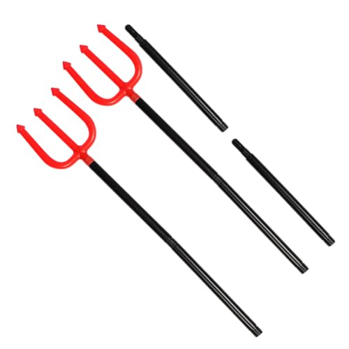 Beavorty 2 Stück Verkleide Requisiten Halloween Cosplay- Heugabeln Zubehör für Dämonenkostüme Teufel Kostümzubehör rote küchendekoration und zubehör Dämon Heugabel Plastik Beavorty 2 Stück Verkleide Requisiten Halloween Cosplay- Heugabeln Zubehör für Dämonenkostüme Teufel Kostümzubehör rote küchendekoration und zubehör Dämon Heugabel Plastik von Beavorty