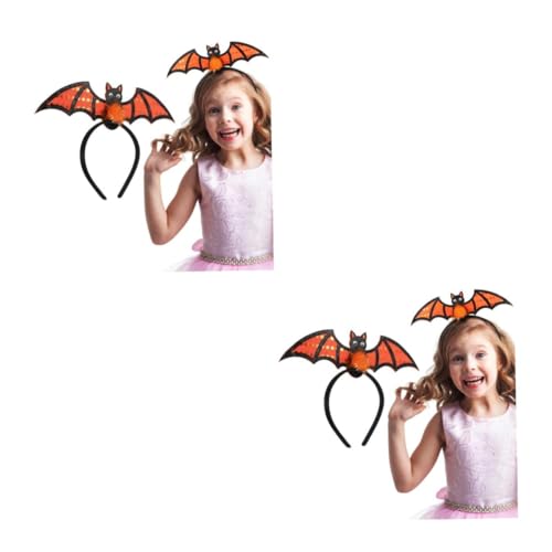 Beavorty 2 Stück Verstellbares Halloween Fledermaus Stirnband aus Weichem Bequemes Haarschmuck Accessoire für Damen und Herren Passend für Kostüm und Partyspaß von Beavorty