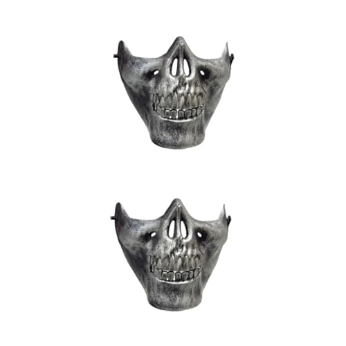 Beavorty 2 Stück Vollgesichts-schutzmaske Skelettmaske Halloween Halloween-maske Schädel-skelett-maske Beavorty 2 Stück Vollgesichts-schutzmaske Skelettmaske Halloween Halloween-maske Schädel-skelett-maske von Beavorty