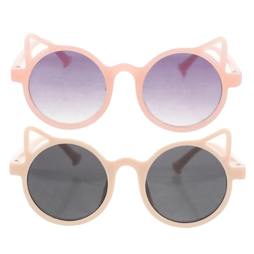 Beavorty 2Paare Sonnenbrillen Mit Katzenohren UV Partygläser Für Cat Eye Leicht Für Outdoor Aktivitäten von Beavorty