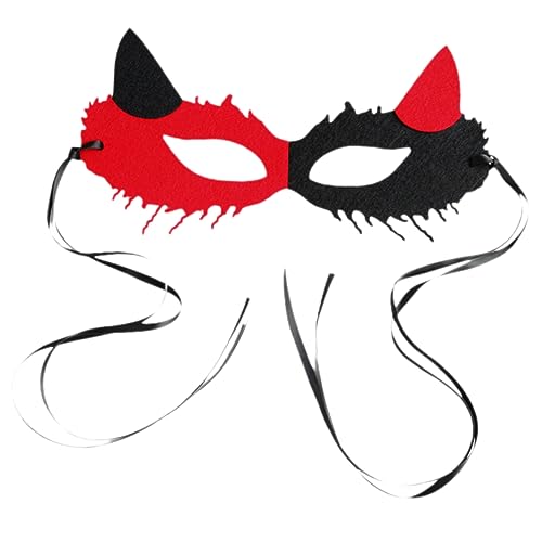 Beavorty 2St halloween schminke halloween make up masken weihnachten hexenmasken Halloween-Make-up Halloween-Maske Gesicht Partyfuchs Halloween-Augenmaske Fuchs Maskerade Maske Schleife von Beavorty