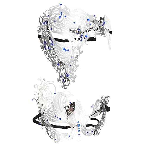 Beavorty 2Stücke Maskerademaske mit Dekorativem Design Halloween Maske für Partys Karneval Leicht Verstellbar für Besondere Anlässe Cosplay Beavorty 2Stücke Maskerademaske mit Dekorativem Design Halloween Maske für Partys Karneval Leicht Verstellbar für Besondere Anlässe Cosplay von Beavorty