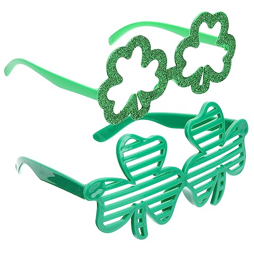 Beavorty 2Stücke Patricks Day Shamrock Brille Lustige Kostümzubehör für Partys Grüne Sonnenbrille für Erwachsene Kreative Foto Requisiten für Karneval Feiern Beavorty 2Stücke Patricks Day Shamrock Brille Lustige Kostümzubehör für Partys Grüne Sonnenbrille für Erwachsene Kreative Foto Requisiten für Karneval Feiern von Beavorty