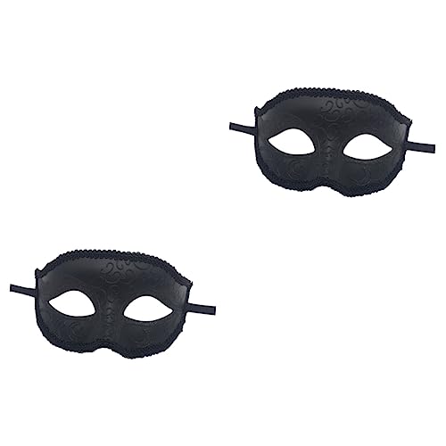 Beavorty 2st Schwarze Masken Einzigartige Maskerademaske Männliche Und Weibliche Maske Kleider Herausragende Maske Kostüm-party Schwarze Kostümmaske Venedig Halloween Männer Und Frauen von Beavorty