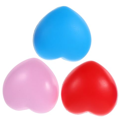 Beavorty 3 STÜCKE Herzförmige Stressbälle Handtherapie Squeezable Trainingsbälle für Senioren Handkrafttraining Valentinstag Party Favors von Beavorty