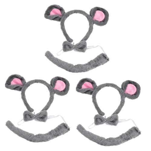Beavorty 3 Sätze Kuscheliges Mäuse Kostüm Set mit Stirnband und Fliege Dekoratives Tier Accessoire für Halloween Karneval Cosplay und Festliche Kostümpartys Beavorty 3 Sätze Kuscheliges Mäuse Kostüm Set mit Stirnband und Fliege Dekoratives Tier Accessoire für Halloween Karneval Cosplay und Festliche Kostümpartys von Beavorty