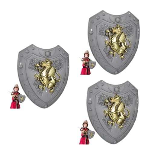 Beavorty 3 Stück Drachenschild Ritter Schild für Jungen Mädchen Rollenspiel Verkleidung Bühnenrequisit Fantasie Cosplay Zubehör Einstellbare Beavorty 3 Stück Drachenschild Ritter Schild für Jungen Mädchen Rollenspiel Verkleidung Bühnenrequisit Fantasie Cosplay Zubehör Einstellbare von Beavorty