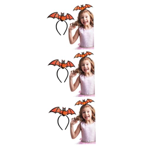 Beavorty 3 Stück Halloween Fledermaus Stirnband aus Weichem Material Langlebiges Kostüm Accessoire für Damen und Erwachsene Wiederverwendbares Party Haarband Dekoratives und Bequemes von Beavorty