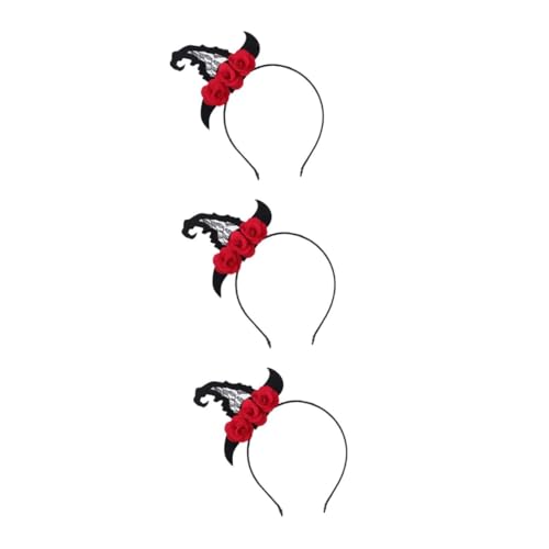Beavorty 3 Stück Halloween Haarband Damen Rotes Blumen Stirnband Weiches Kopfband Leicht Bequem Dekoratives Accessoire für Halloween Party Cosplay Festliche Anlässe Beavorty 3 Stück Halloween Haarband Damen Rotes Blumen Stirnband Weiches Kopfband Leicht Bequem Dekoratives Accessoire für Halloween Party Cosplay Festliche Anlässe von Beavorty