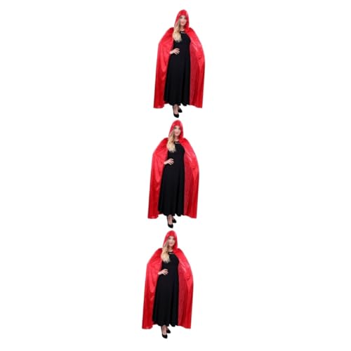 Beavorty 3 Stück Halloween Umhang mit Kapuze Hexen und Zaubererrobe Leuchtendem Rot Angenehmer Bindebändern für Cosplay Karneval Kostümpartys und Halloween Verkleidungen Beavorty 3 Stück Halloween Umhang mit Kapuze Hexen und Zaubererrobe Leuchtendem Rot Angenehmer Bindebändern für Cosplay Karneval Kostümpartys und Halloween Verkleidungen von Beavorty