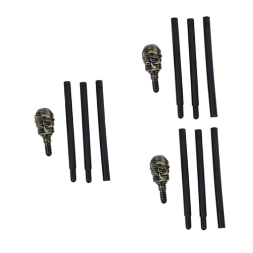 Beavorty 3 Stück Halloween Zauberstab Kunststoff Langlebiges Pharaonen mit Grünlich Bronzenem Finish Leichtes Kostüm Accessoire für Frauen und Männer für Halloween Partys und Cosplay von Beavorty