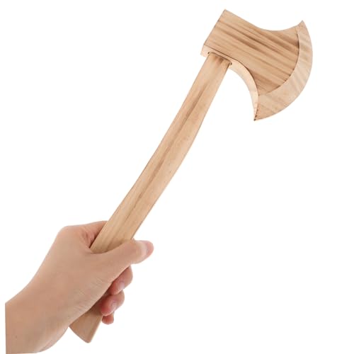 Beavorty 3 Stück Holzstreitaxt Teiliges Halloween Horror Requisiten Kinderfreundliche Bühnenperformance Langlebige Halloween Deko aus Robustem Holz für Partys und Kostüme von Beavorty