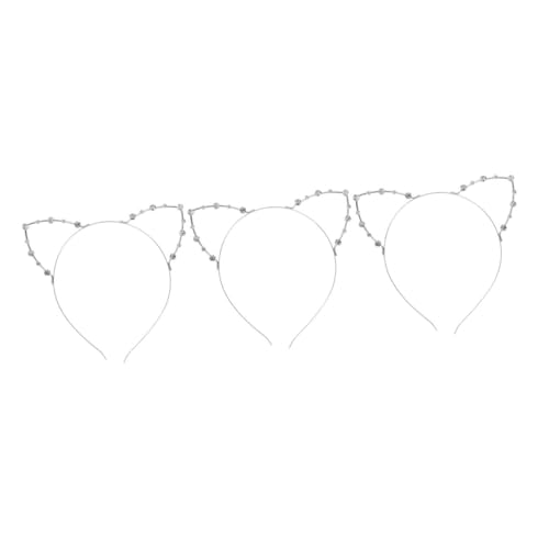 Beavorty 3 Stück Strass Haarreif mit Katzenohren Silberfarben Langlebiges Metall Verstellbar Geeignet für Damen Kostümparty Karneval und Maskenball Beavorty 3 Stück Strass Haarreif mit Katzenohren Silberfarben Langlebiges Metall Verstellbar Geeignet für Damen Kostümparty Karneval und Maskenball von Beavorty