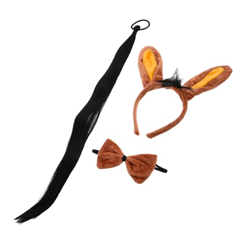Beavorty 3 Stück Teiliges Halloween Kostümset mit Ohren Stirnband und Fliege Tierische Cosplay Accessoires für Halloween und Tierpartys Beavorty 3 Stück Teiliges Halloween Kostümset mit Ohren Stirnband und Fliege Tierische Cosplay Accessoires für Halloween und Tierpartys von Beavorty