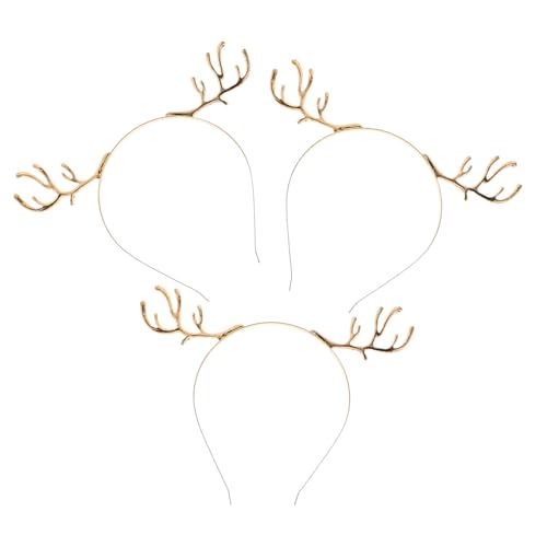 Beavorty 3 Stück Teiliges Hirschgeweih Haarreif aus Metall mit Funkelnden Strasssteinen Festliches Rentier Geweih Haarband für Weihnachten Halloween Cosplay und Party Beavorty 3 Stück Teiliges Hirschgeweih Haarreif aus Metall mit Funkelnden Strasssteinen Festliches Rentier Geweih Haarband für Weihnachten Halloween Cosplay und Party von Beavorty