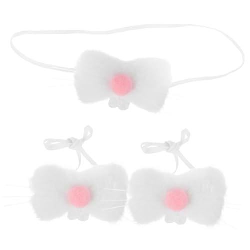 Beavorty 3 Stück Teiliges Plüsch Hasen Nasen Kostüm Zubehör Weiche Hasennase für Ostern und Erwachsene Niedliche Cosplay Nase für und Bühnenauftritte von Beavorty