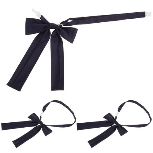 Beavorty 3 Stück Teiliges Verstellbares Marineblaues Damen Fliegen Set Weichem Vorgebunden für Schuluniform Arbeitskleidung und Cosplay Party Zubehör Beavorty 3 Stück Teiliges Verstellbares Marineblaues Damen Fliegen Set Weichem Vorgebunden für Schuluniform Arbeitskleidung und Cosplay Party Zubehör von Beavorty