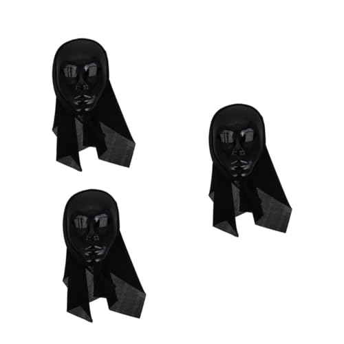 Beavorty 3 Stück Unisex Schwarze Vollgesichtsmaske für Halloween und Maskenball Realistisch Gestaltete Party Maske für Erwachsene Flexible Komfortabel und Langlebig Geeignet für Tanz und Beavorty 3 Stück Unisex Schwarze Vollgesichtsmaske für Halloween und Maskenball Realistisch Gestaltete Party Maske für Erwachsene Flexible Komfortabel und Langlebig Geeignet für Tanz und von Beavorty