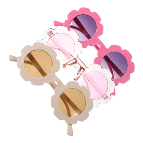 Beavorty 3Paare Für Sonnenblumenbrille Transparent Milchweiß UV Für Partys Festivals Süßes Accessoire Für Jungen von Beavorty