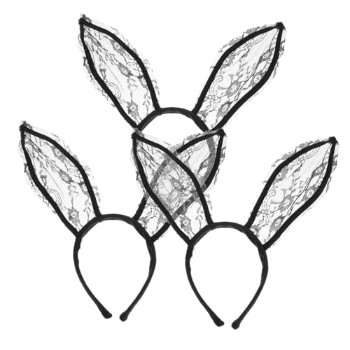Beavorty 3Stücke Kaninchenohren Haarbänder für Damen Einzigartiger Kopfschmuck für Halloween Karneval und Cosplay für Auffällige Looks von Beavorty