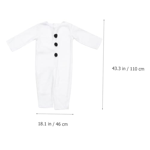 Beavorty 4 STÜCKE Schneemann Kostüm Teilig Jumpsuit Schal und Mütze Rotnase Cosplay Outfit für Weihnachten Fasching und Bühnenauftritte von Beavorty