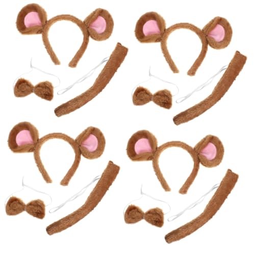 Beavorty 4 Sätze Dreiteiliges Kostüm Set mit Haarreifen und Fliege für Halloween Cosplay Party Dekoration und Geburtstag Geeignet Leichtes Tier Accessoire für Mädchen Beavorty 4 Sätze Dreiteiliges Kostüm Set mit Haarreifen und Fliege für Halloween Cosplay Party Dekoration und Geburtstag Geeignet Leichtes Tier Accessoire für Mädchen von Beavorty