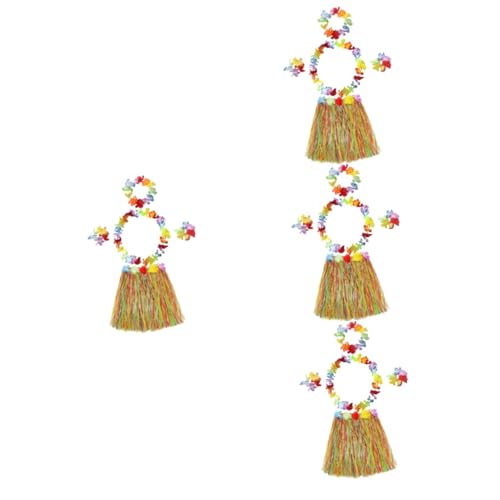Beavorty 4 Sätze Hawaiianisches Grasrock für Strandpartys Teiliges Luau Zubehör mit Blumenkranz Lebendige Farben für Damen Kreative Sommer Outfits Festliche Anlässe Beavorty 4 Sätze Hawaiianisches Grasrock für Strandpartys Teiliges Luau Zubehör mit Blumenkranz Lebendige Farben für Damen Kreative Sommer Outfits Festliche Anlässe von Beavorty