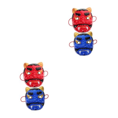 Beavorty 4 Stck. Japanische Dämonenmasken Halloween Cosplay Maske aus Leichtem Kunststoff Ergonomisch Geformt Lackiert Wiederverwendbar für Karneval Maskenball Festliche Kostümpartys Beavorty 4 Stck. Japanische Dämonenmasken Halloween Cosplay Maske aus Leichtem Kunststoff Ergonomisch Geformt Lackiert Wiederverwendbar für Karneval Maskenball Festliche Kostümpartys von Beavorty
