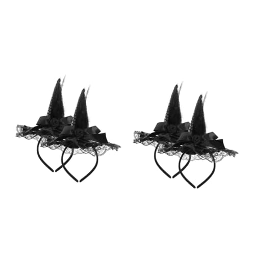Beavorty 4 Stück Halloween Haarschmuck Teiliges Leichte Schwarze Hexenhut Haarreifen mit Spitzen und Glitzer Bequemes Party Haarband für Damen für Halloween Kostüm Karneval Cosplay und Beavorty 4 Stück Halloween Haarschmuck Teiliges Leichte Schwarze Hexenhut Haarreifen mit Spitzen und Glitzer Bequemes Party Haarband für Damen für Halloween Kostüm Karneval Cosplay und von Beavorty
