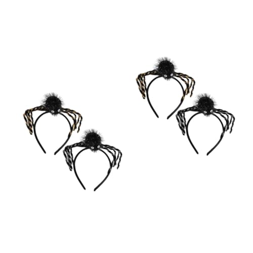 Beavorty 4 Stück Teiliges Halloween Haarband mit Spinnen Stilvolle Haarschmuck Cosplay Kopfschmuck Schwarzes und Silber Goldenes Design für Halloween Kostüm Party und Karneval Beavorty 4 Stück Teiliges Halloween Haarband mit Spinnen Stilvolle Haarschmuck Cosplay Kopfschmuck Schwarzes und Silber Goldenes Design für Halloween Kostüm Party und Karneval von Beavorty