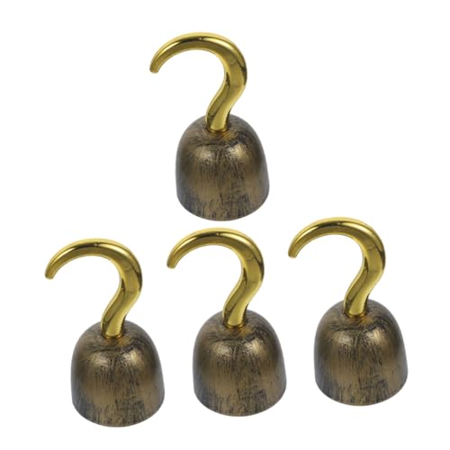 Beavorty 4 Stück Teiliges Vintage Piratenhaken Piratenkostüm Zubehör für Halloween Cosplay Party Requisite Leichtes und Robustes Piraten Accessoire von Beavorty