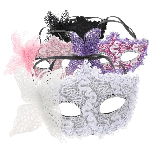 Beavorty 4Stücke Teiliges Dekorative Partymasken im Schmetterlingsdesign für Damen Maskerade Requisiten für Cosplay Feiern und Fotoshootings für Jede Kopfgröße Beavorty 4Stücke Teiliges Dekorative Partymasken im Schmetterlingsdesign für Damen Maskerade Requisiten für Cosplay Feiern und Fotoshootings für Jede Kopfgröße von Beavorty