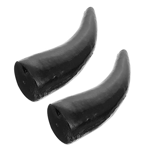 Beavorty 5 Paare Halloween Teiliges Imitation Rinderhörner Haarschmuck DIY Stirnband Accessoire Schwarz Kleines Horn für Karneval Kostüm Party von Beavorty