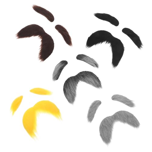 Beavorty 5 Sätze Teiliges Fake Schnurrbart und Augenbrauen Cosplay Zubehör für Halloween Weihnachtsfeier Hautfreundlich Realistisch Wirkende Verkleidung für Opa und Lustige Charaktere Beavorty 5 Sätze Teiliges Fake Schnurrbart und Augenbrauen Cosplay Zubehör für Halloween Weihnachtsfeier Hautfreundlich Realistisch Wirkende Verkleidung für Opa und Lustige Charaktere von Beavorty
