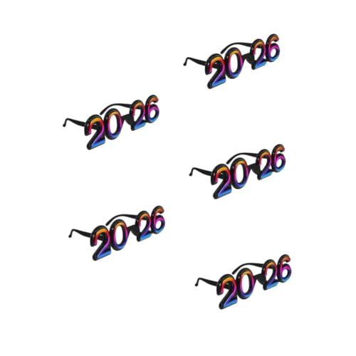 Beavorty 5 Stück Partybrille mit Buntem Glitzer Auffälliges Neujahrsfoto Requisit Leichte Kompakte Silvesterbrille für Festliche Dekoration und Halloween Partyspaß Beavorty 5 Stück Partybrille mit Buntem Glitzer Auffälliges Neujahrsfoto Requisit Leichte Kompakte Silvesterbrille für Festliche Dekoration und Halloween Partyspaß von Beavorty