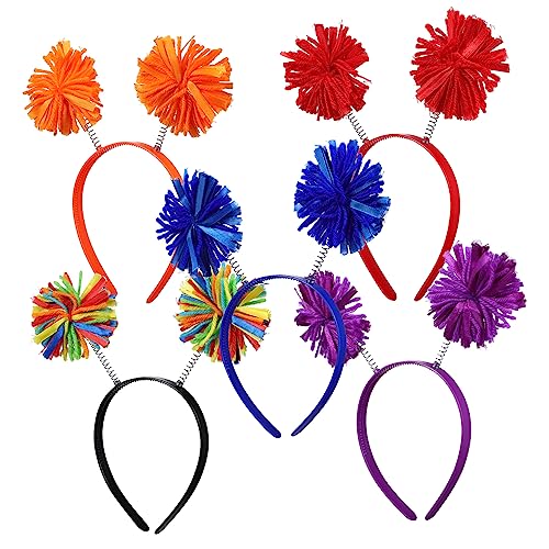 Beavorty 5 Stück Teiliges Boppers Stirnband mit Pom Poms Lustige Cosplay Haaraccessoires für Erwachsene in Rot Blau Orange für Karneval Halloween und Partys Beavorty 5 Stück Teiliges Boppers Stirnband mit Pom Poms Lustige Cosplay Haaraccessoires für Erwachsene in Rot Blau Orange für Karneval Halloween und Partys von Beavorty