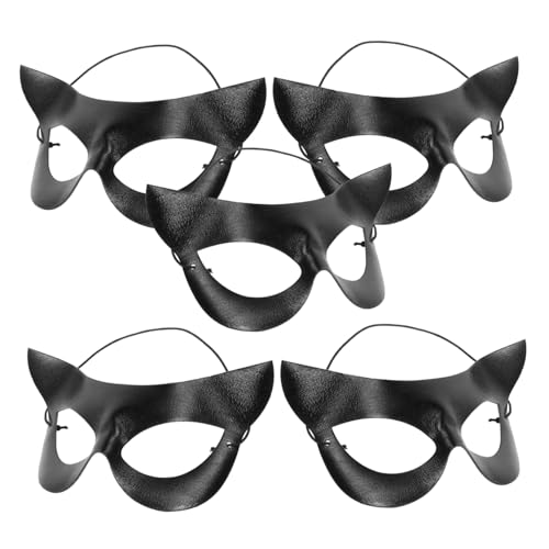 Beavorty 5 Stück Teiliges Schwarzes Halbgesichts katzenmaske Stilvolle Masquerade Kostümaccessoires für Halloween Karneval Fasching und Ballveranstaltungen Vielseitig für Kostümpartys und Beavorty 5 Stück Teiliges Schwarzes Halbgesichts katzenmaske Stilvolle Masquerade Kostümaccessoires für Halloween Karneval Fasching und Ballveranstaltungen Vielseitig für Kostümpartys und von Beavorty