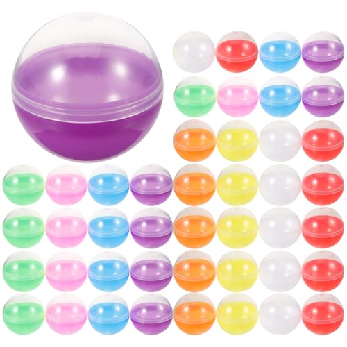 Beavorty 50 Stück Plastik Füllkapseln, Runde Leere Automatenbeh?lter, Bunte DIY Bastelball, 1,77 Zoll Beavorty 50 Stück Plastik Füllkapseln, Runde Leere Automatenbeh?lter, Bunte DIY Bastelball, 1,77 Zoll von Beavorty