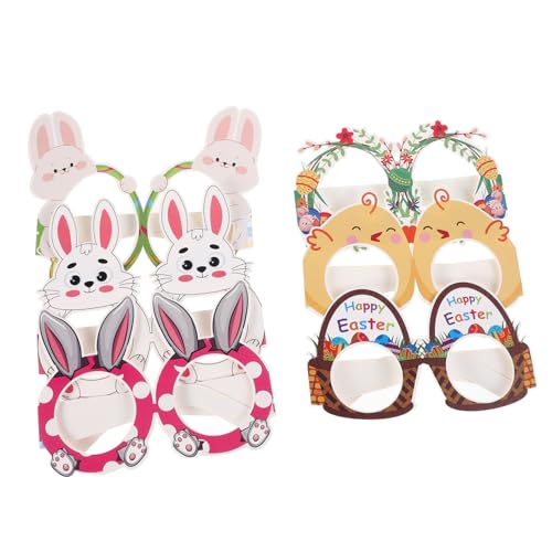 Beavorty 6 Stück Bunny Papierbrillen für Erwachsene Lustige Party Dekoration Fotorequisiten für Ostern und Geburtstagsfeiern Vielseitiger Spaß für Jede Feier von Beavorty